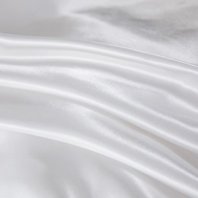 Satin Surface Duvet Cover Colored Bedding Set QUEEN KING Size Quilt Cover High Quality Skin Friendly Fabric Bedding Cover