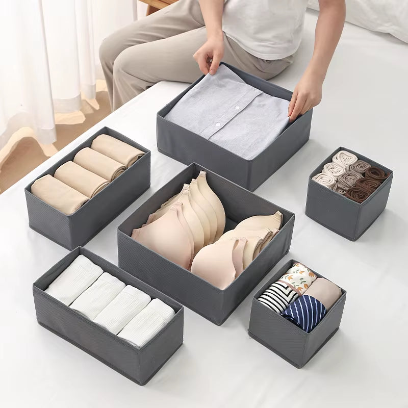 1Pc Fabric Underwear Storage Box Drawer Organizers for Closet Organization and Storage of Socks Underwear Ties and More