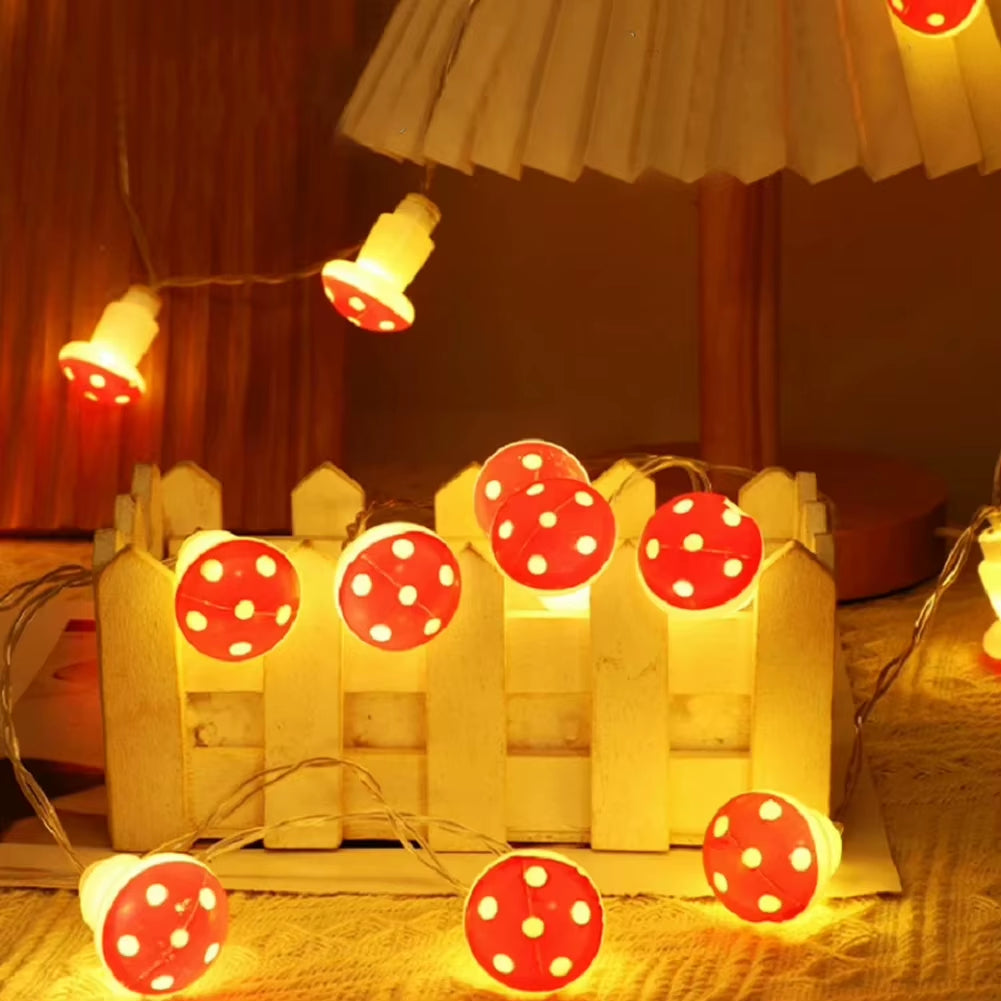 20 Leds Mushroom LED Fairy Lights Usb/Battery String Light Christmas Party Gift Fairy Indoor Decorative Atmosphere Light