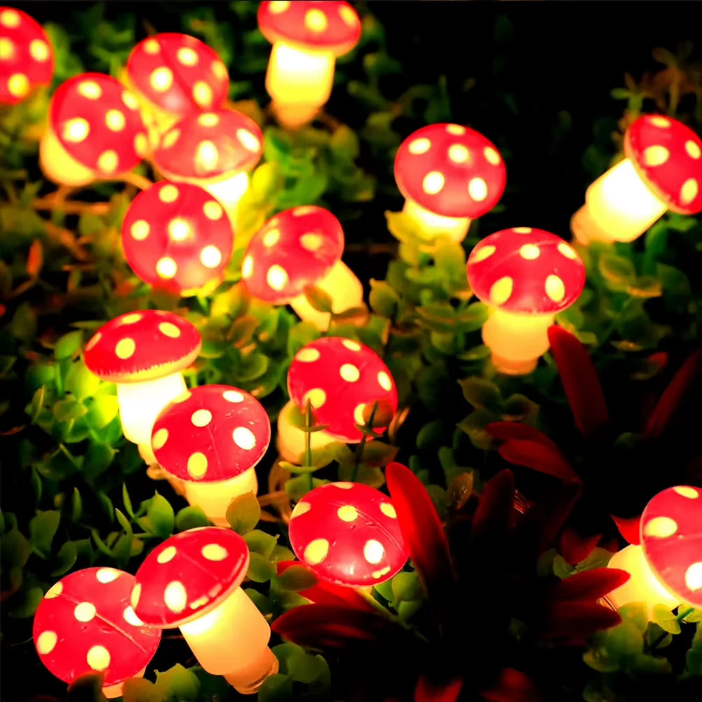 20 Leds Mushroom LED Fairy Lights Usb/Battery String Light Christmas Party Gift Fairy Indoor Decorative Atmosphere Light