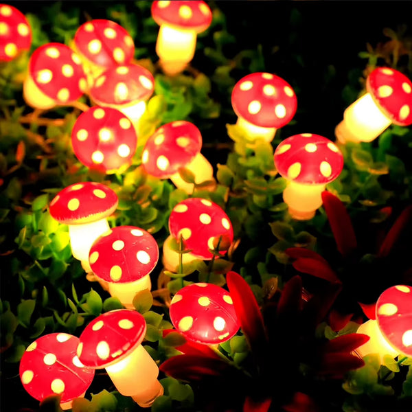 20 Leds Mushroom LED Fairy Lights Usb/Battery String Light Christmas Party Gift Fairy Indoor Decorative Atmosphere Light
