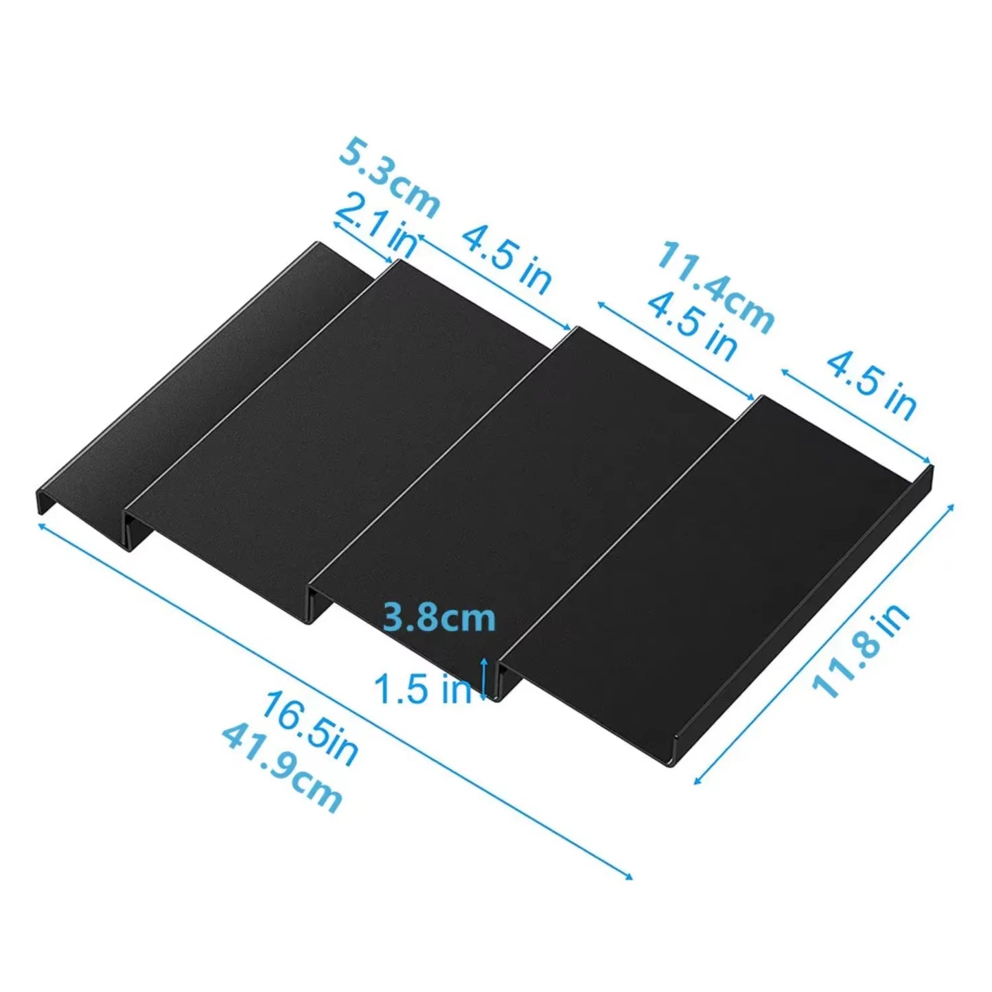 4-Tier Drawer Spice Organizer Expandable Acrylic Spice Rack Tray Seasoning Bottle Rack Pantry Organization Shelf