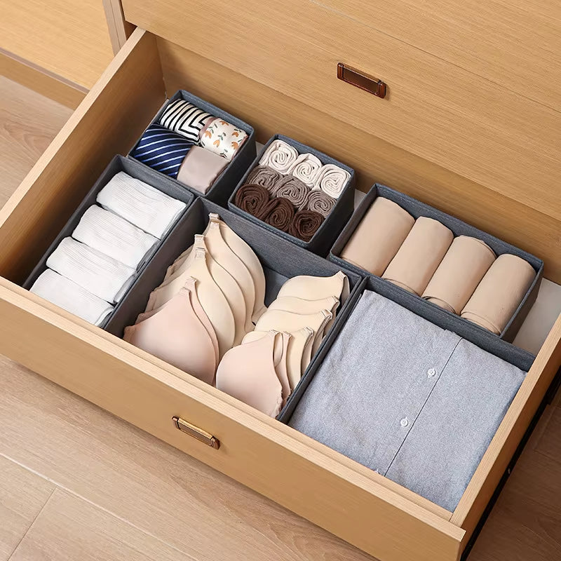 1Pc Fabric Underwear Storage Box Drawer Organizers for Closet Organization and Storage of Socks Underwear Ties and More