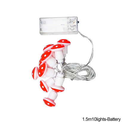 20 Leds Mushroom LED Fairy Lights Usb/Battery String Light Christmas Party Gift Fairy Indoor Decorative Atmosphere Light