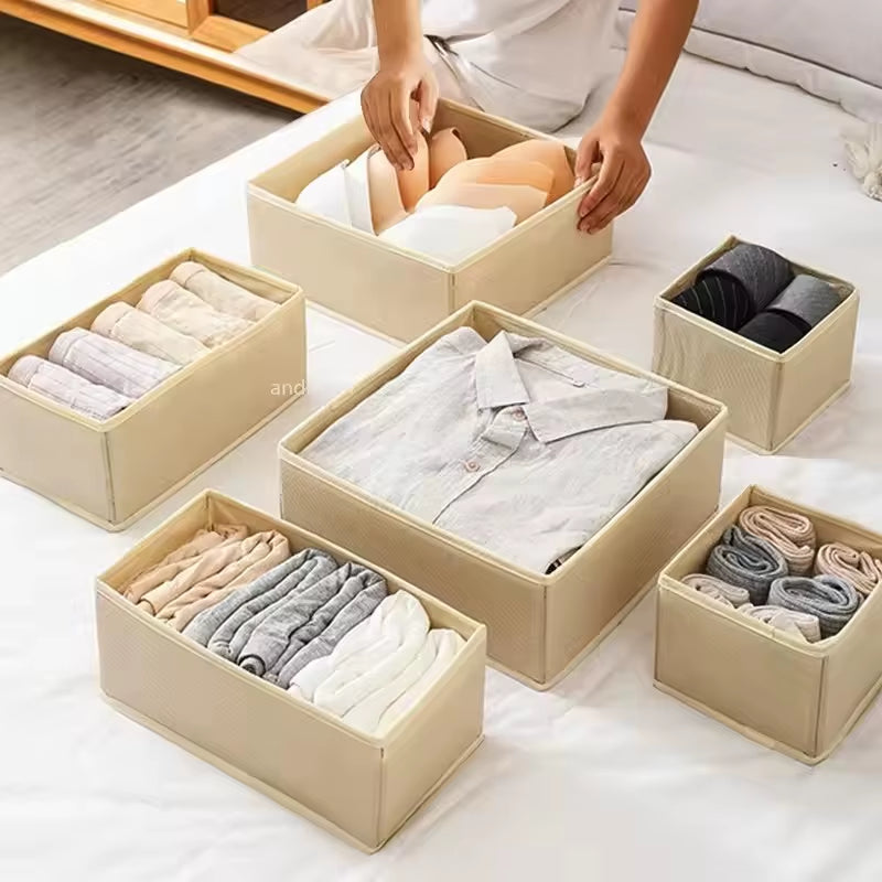 Drawer Organizers Clothes Dresser Organizer Bins Fabric Closet Organizers and Storage Drawer Dividers for Clothing Socks Underwe