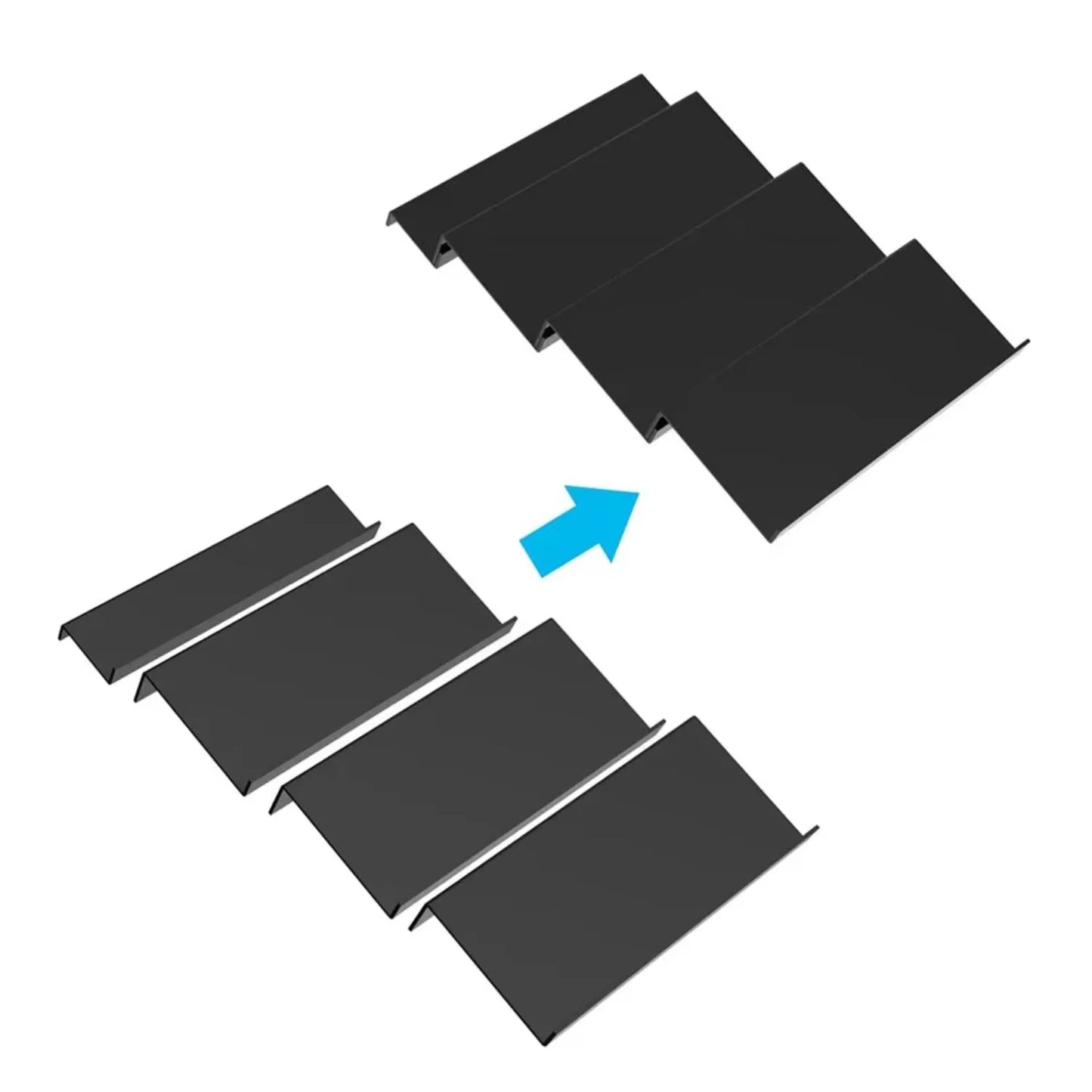 4-Tier Drawer Spice Organizer Expandable Acrylic Spice Rack Tray Seasoning Bottle Rack Pantry Organization Shelf