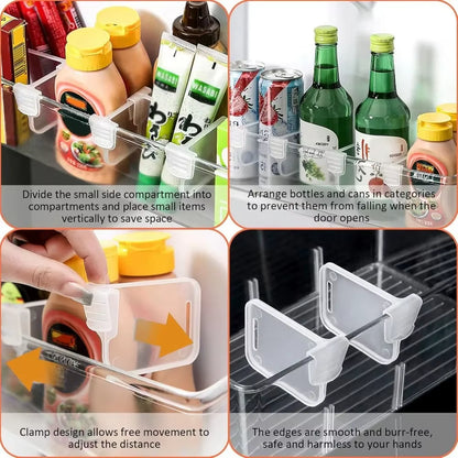 Refrigerator Storage Partition Board Fridge Kitchen Organization Home Divider Storage Splint Kitchen Bottle Can Shelf Organizer
