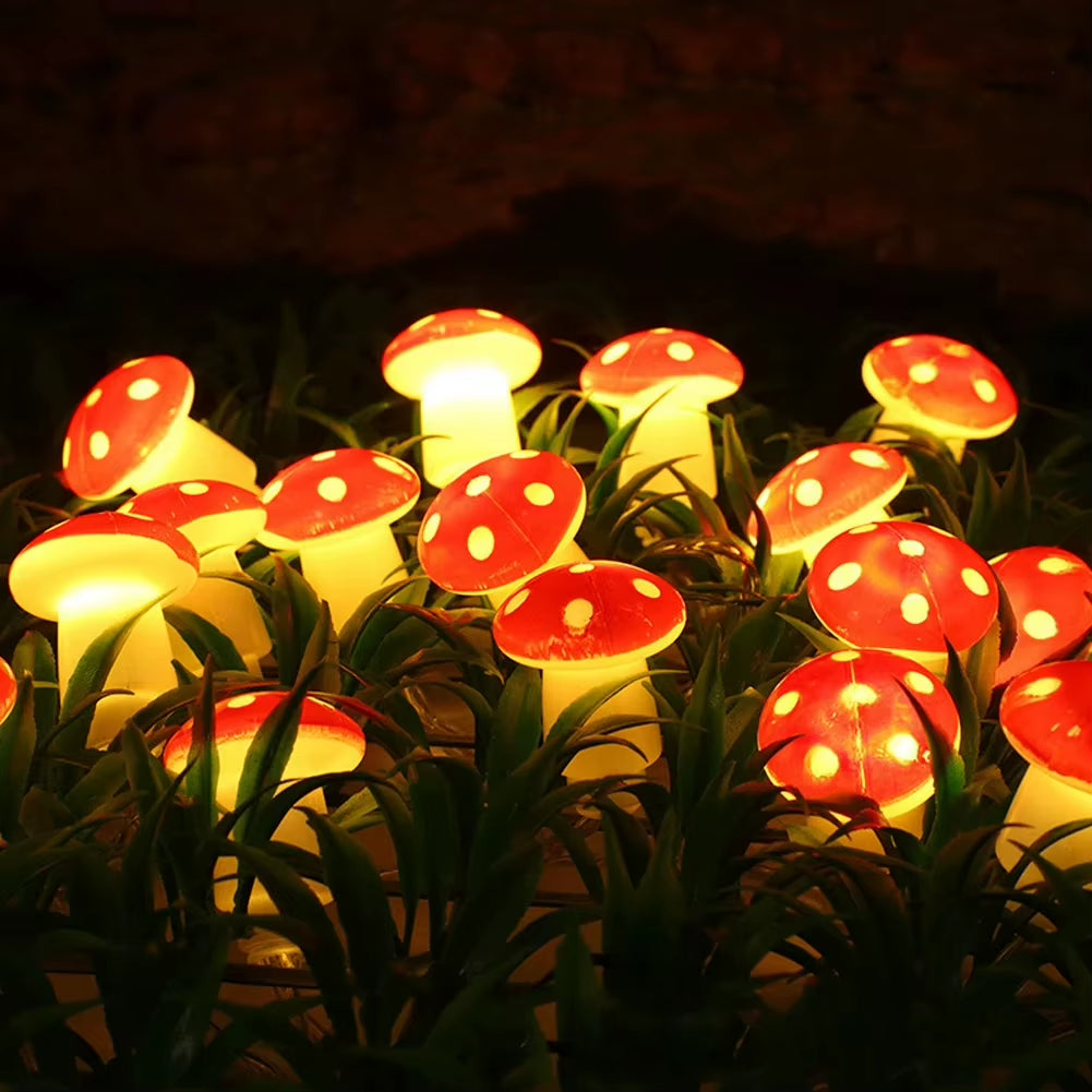 20 Leds Mushroom LED Fairy Lights Usb/Battery String Light Christmas Party Gift Fairy Indoor Decorative Atmosphere Light