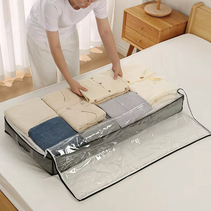 90L under Bed Storage Containers, Closet Organizers and Storage Bins, Foldable Underbed Storage Bags for Blankets, Shoes