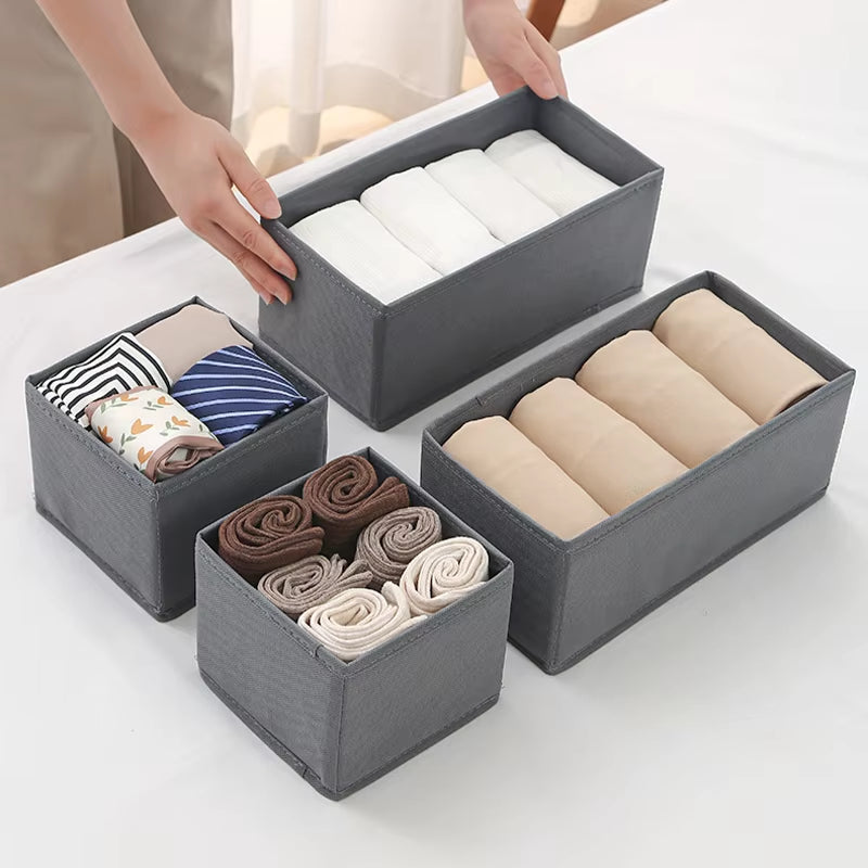 1Pc Fabric Underwear Storage Box Drawer Organizers for Closet Organization and Storage of Socks Underwear Ties and More