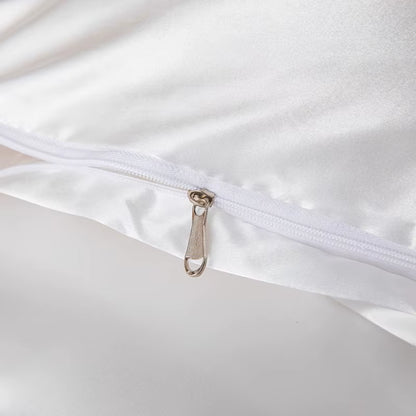 Satin Surface Duvet Cover Colored Bedding Set QUEEN KING Size Quilt Cover High Quality Skin Friendly Fabric Bedding Cover