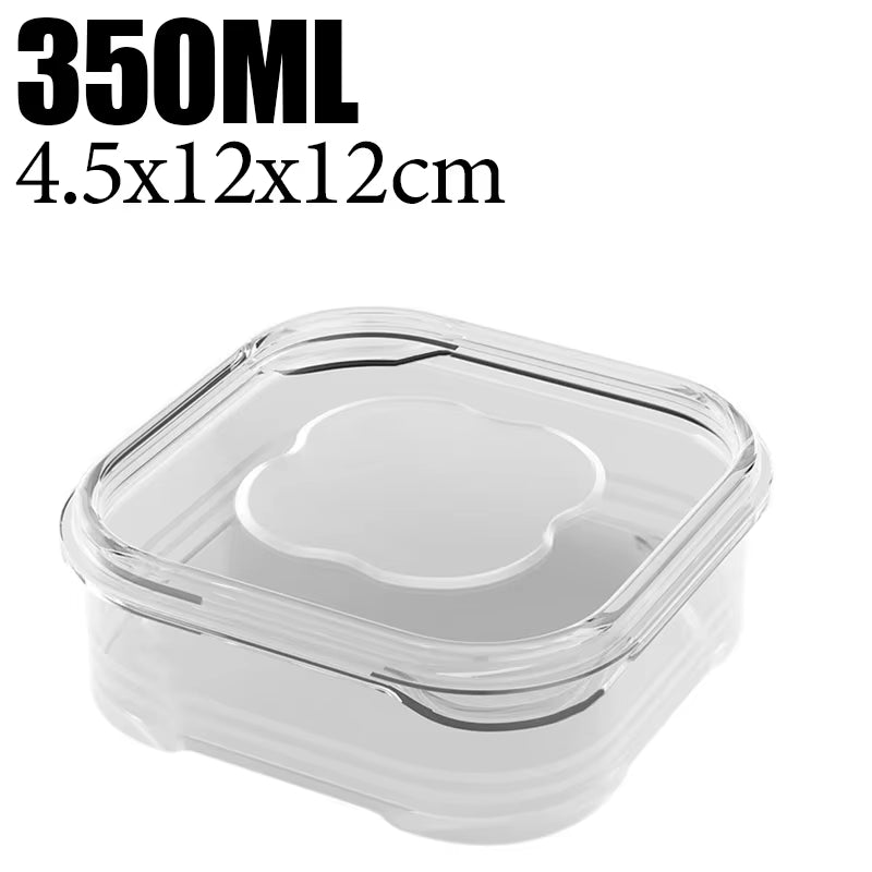 1-8Pcs Clear Food Storage Containers Reusable Food Preservation Boxes for Grains Meat Fruits Vegetables Kitchen Organization
